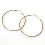Gold-tone hoop earrings, 7cm diameter