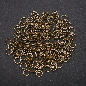 Connecting rings Bronze 5 mm pack 20 g colour bronze