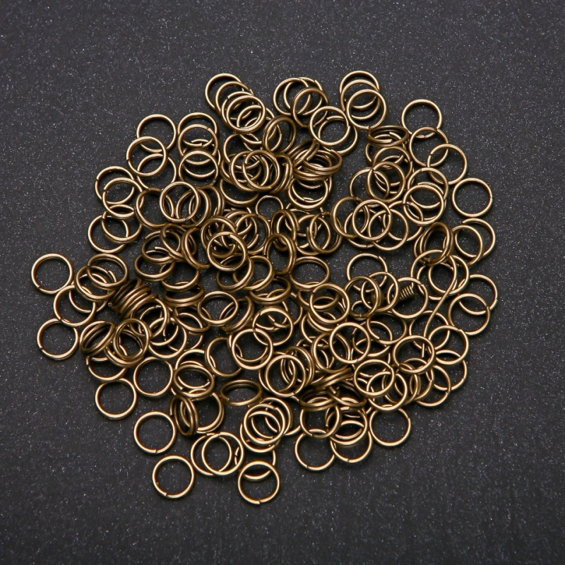 Connecting rings Bronze 5 mm pack 20 g colour bronze