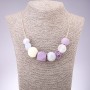 Geometria Necklace with Wooden Beads, 70 cm