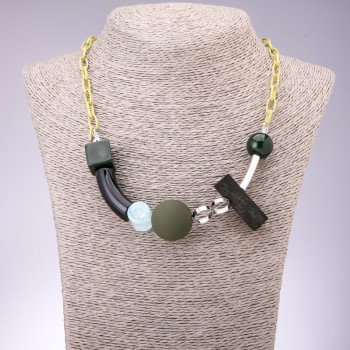 Geometric Necklace on Chain, 50–55cm length