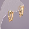 Earrings posts in lemon gold colour 17x5mm