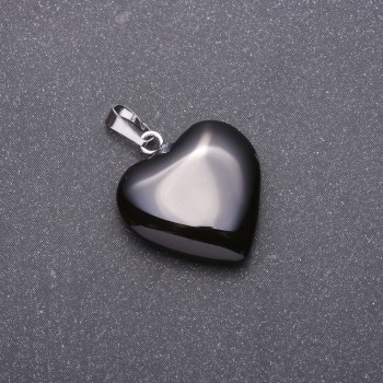Pendant "Heart" Made of Natural Agate Stone 28x19x19mm (+-)
