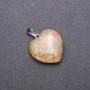 Pendant “Heart” made from natural gemstone Heliodor 28x19x19mm (+-)
