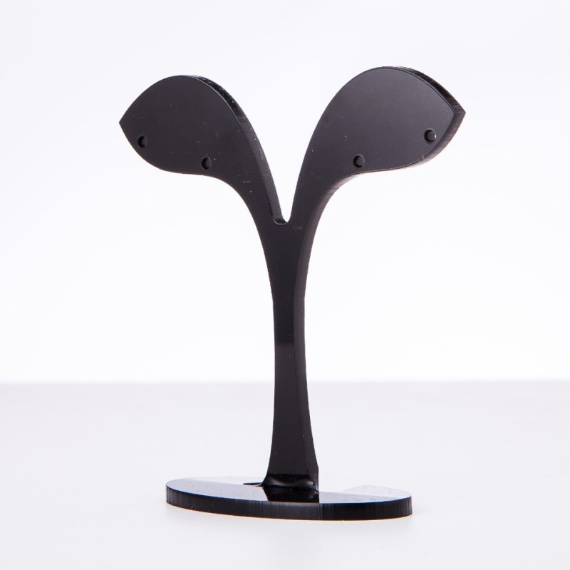 Jewellery Stand Black Plastic, Height 8cm, Width 8cm