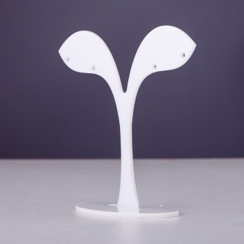 Jewellery Display Stand, White Plastic, Height 7cm, Width 7cm