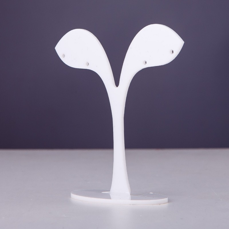 Jewellery Display Stand, White Plastic, Height 7cm, Width 7cm