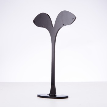 Display stand for jewellery, black plastic, height 132mm, width 80mm, depth 30mm