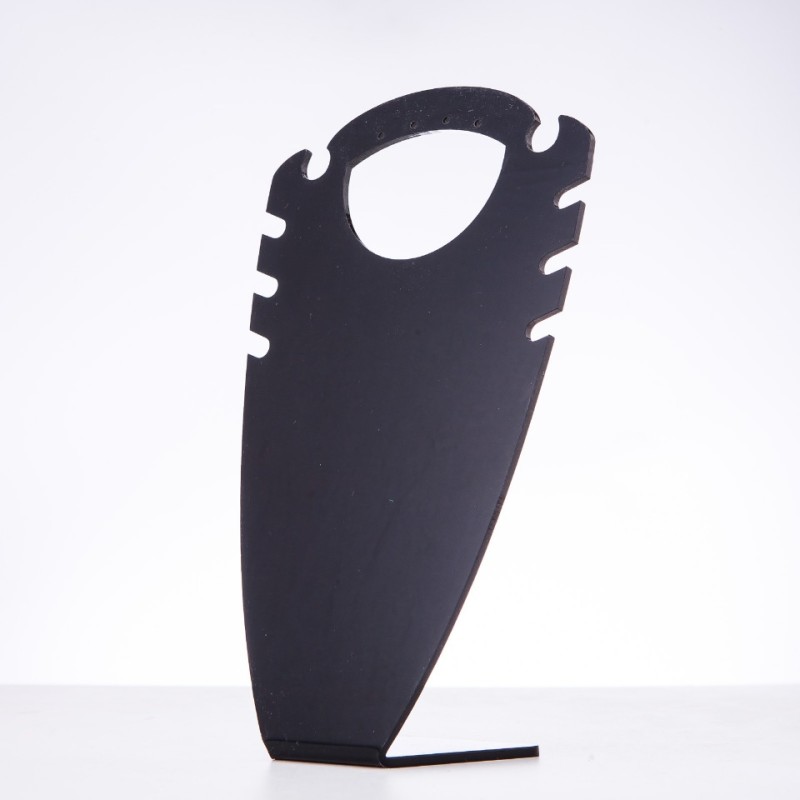 Jewellery Stand for 2 Pairs of Earrings, Black Plastic, height 195mm, width 116mm, depth 57mm