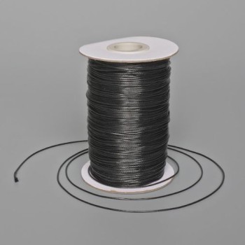 Black "Waxed" Craft Cord, diameter 1mm, length 150m spool