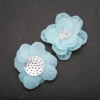 Hardware patch Chinese Tea Rose blue acrylic, Ø45mm