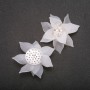 Flower Lily White Acrylic Motif Patch Ø50 mm