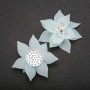 Flower Lilies Bead Embroidery Blue Acrylic, Ø 50 mm (+/-)