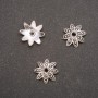 End cap for beads, grey metal 14mm, inner diameter 2mm, pack of 20