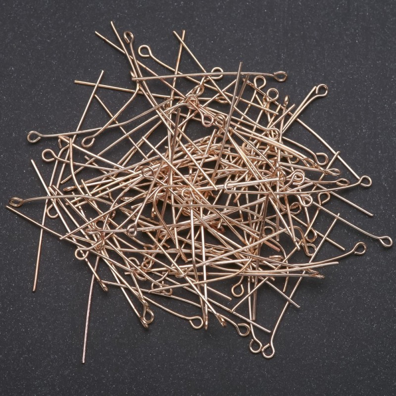 Pin with loop for jewellery, length 40mm, yellow metal finish, 0.5 kg