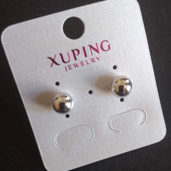 Earrings Stud Xuping Bead Rhodium 8mm