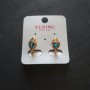 Xuping Earrings with Blue Stones 15x12mm 18k Gold Plated