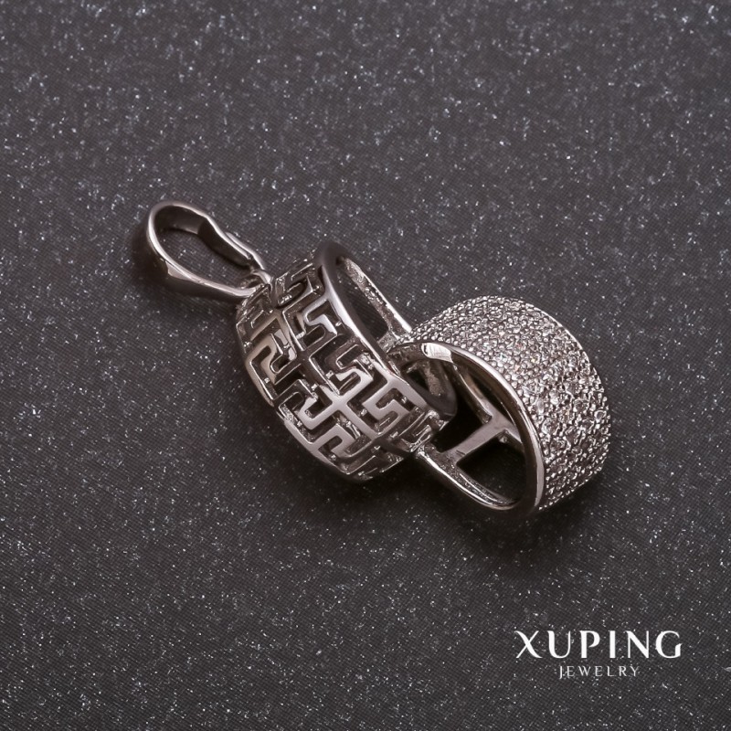 Xuping Pendant with Stone 15x23x30mm Rhodium