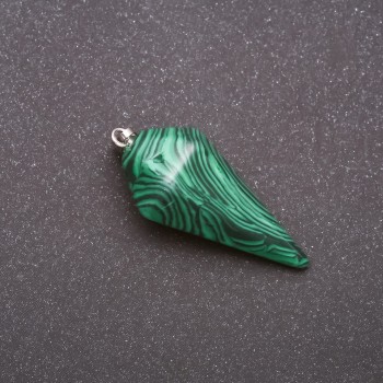 Pendant “Pendulum” made of natural stone Malachite 40×30×13mm