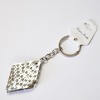 Women's Keychain "Translucent Glitter" Grey Metal