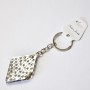 Women's Keychain "Translucent Glitter" Grey Metal