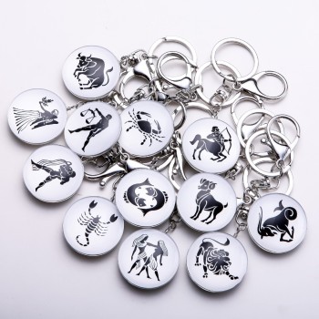Keyring Zodiac, diameter 3.5 cm, length 9 cm, pack of 12