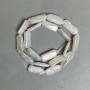 Baroque Pearl Beads on Strand with "Petrol" Sheen, Warm Tone, Diameter 10x21mm, Length 41cm (+-)