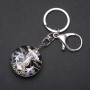 Keyring, diameter 3.5 cm, length 9 cm