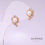 Xuping Earrings with Pearls "Mallorca" 9x14mm 18K Gold Plating