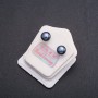 Stud earrings with freshwater pearls, silver-tone clasp, 8–9mm diameter, black Prince colour