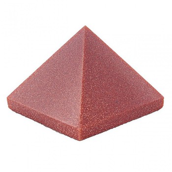 Pyramid souvenir stone Aventurine "Golden Sand" press, height 3.6 cm, width 3.0 cm