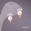 Xuping Pearl Earrings "Mallorca" 16x10mm 18k Gold Plated