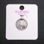 Xuping Pendant with White Crystals Rhodium Plating 17x22mm