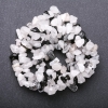 Rutilated Quartz Beads with White Quartz and Black Agate on Thread, 5–8 mm (±), 85 cm length