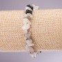 Bracelet of Rutilated Quartz "Hair Quartz" chip on elastic, 5-8mm diameter, 18cm length