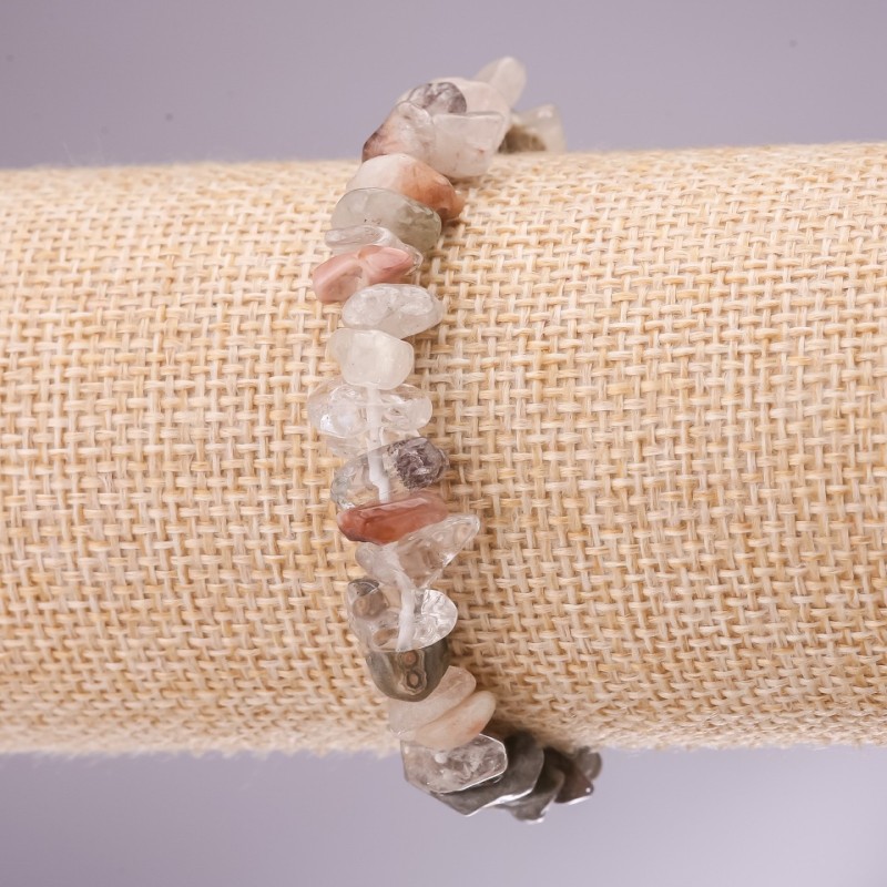 Carnelian Natural Stone Chip Bracelet, Diameter 4-6mm(+-), Length 18cm