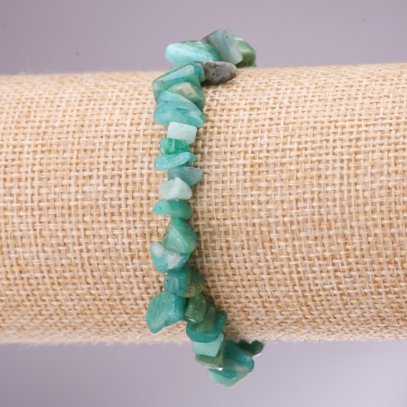 Amazonite Bead Bracelet on Elastic, 5–8mm, 18cm