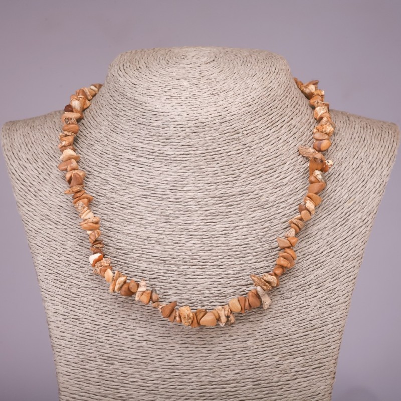 Landscape Jasper Necklace chips 5-8mm, length 42-48cm