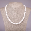 Chalcedony Beads Cylinder Necklace, 8x17mm, 45cm