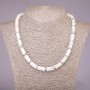 Chalcedony Beads Cylinder Necklace, 8x17mm, 45cm