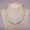 Necklace of natural stone Nephrite cylindrical beads, diameter 8x17mm, length 45cm