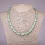 Necklace of natural stone Nephrite cylindrical beads, diameter 8x17mm, length 45cm