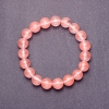 Chalcedony Natural Stone Bracelet Smooth Bead, 8 mm diameter (+/-) Elasticated 18 cm circumference