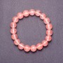 Chalcedony Natural Stone Bracelet Smooth Bead, 8 mm diameter (+/-) Elasticated 18 cm circumference