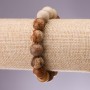 Jasper Landscape Smooth Bead Bracelet, 12mm Diameter, 18cm Length on Elastic