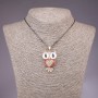Pendant "Owl" on a long chain "black gold", diameter 30×35mm, length 85cm