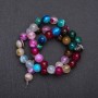 Eye-Pattern Agate Beads multi-colour, 8mm diameter, 38cm length