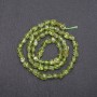 Beads on a String Natural Stone Chrysolite Tumbled, Diameter 6x5mm +/-, Length 40cm +