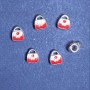 Pandora Charm Bead Light Grey Metal Red Handbag, 10mm, pack of 6