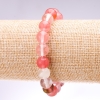 Chalcedony Bracelet, smooth beads, 10mm diameter, 18cm length